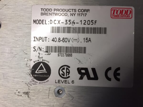 TODD DCX-354-1205F